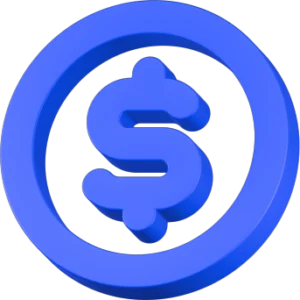 Dollar Coin 3D Icon Free