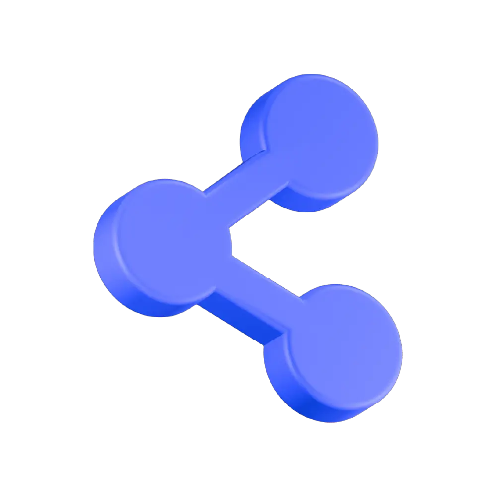 Share Nodes 3D Icon Free