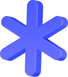 Asterisk Symbol 3D Icon Free