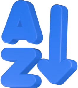 AZ List 3D Icon Free