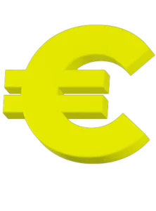 Euro Sign Currency 3D Icon Free