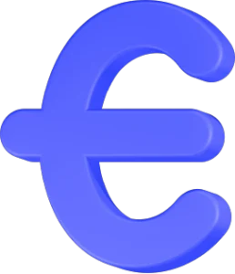 Euro Currency Symbol 3D Icon Free