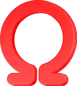 Omega Symbol 3D Icon Free