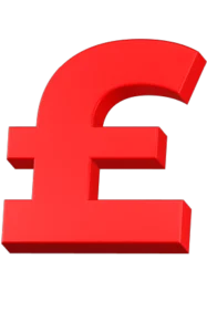 Pound Sign Currency 3D Icon Free