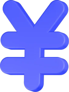 Yen Symbol Currency 3D Icon Free